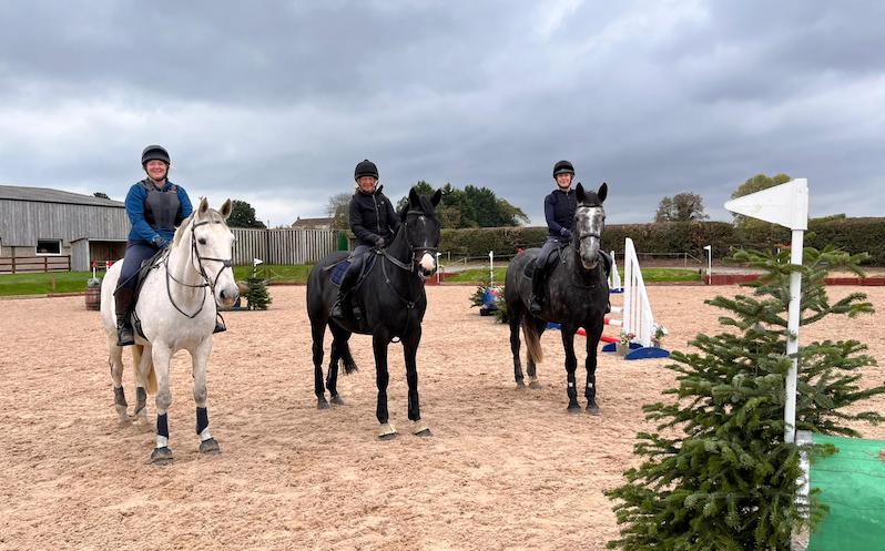 3 women on horses